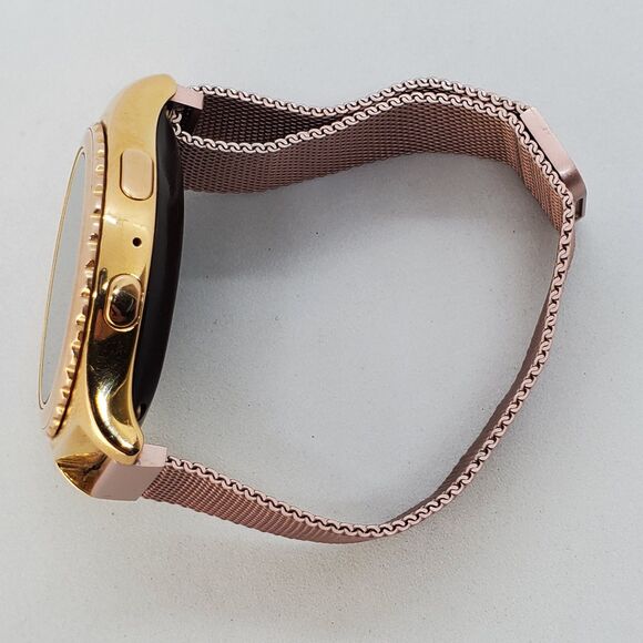 Samsung Galaxy Gear S2 40MM Rose Gold Case Rose Gold Milanese Band Working - Picture 14 of 16